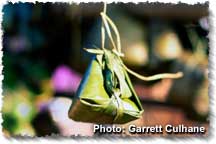 Banh Wrapped in a Banana Leaf